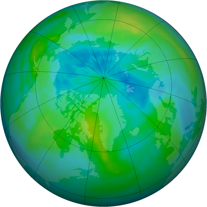 Arctic ozone map for 18 September 2015